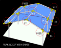 High Gable Peak Canopy with tarp over 2 sides