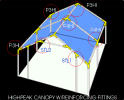 High Gable Peak Canopy with Reinforcing Fittings